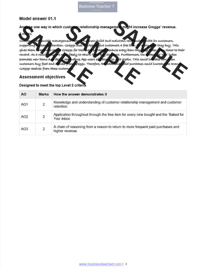 AQA A-Level Business (New Spec) Paper 2: Managing People and Operations